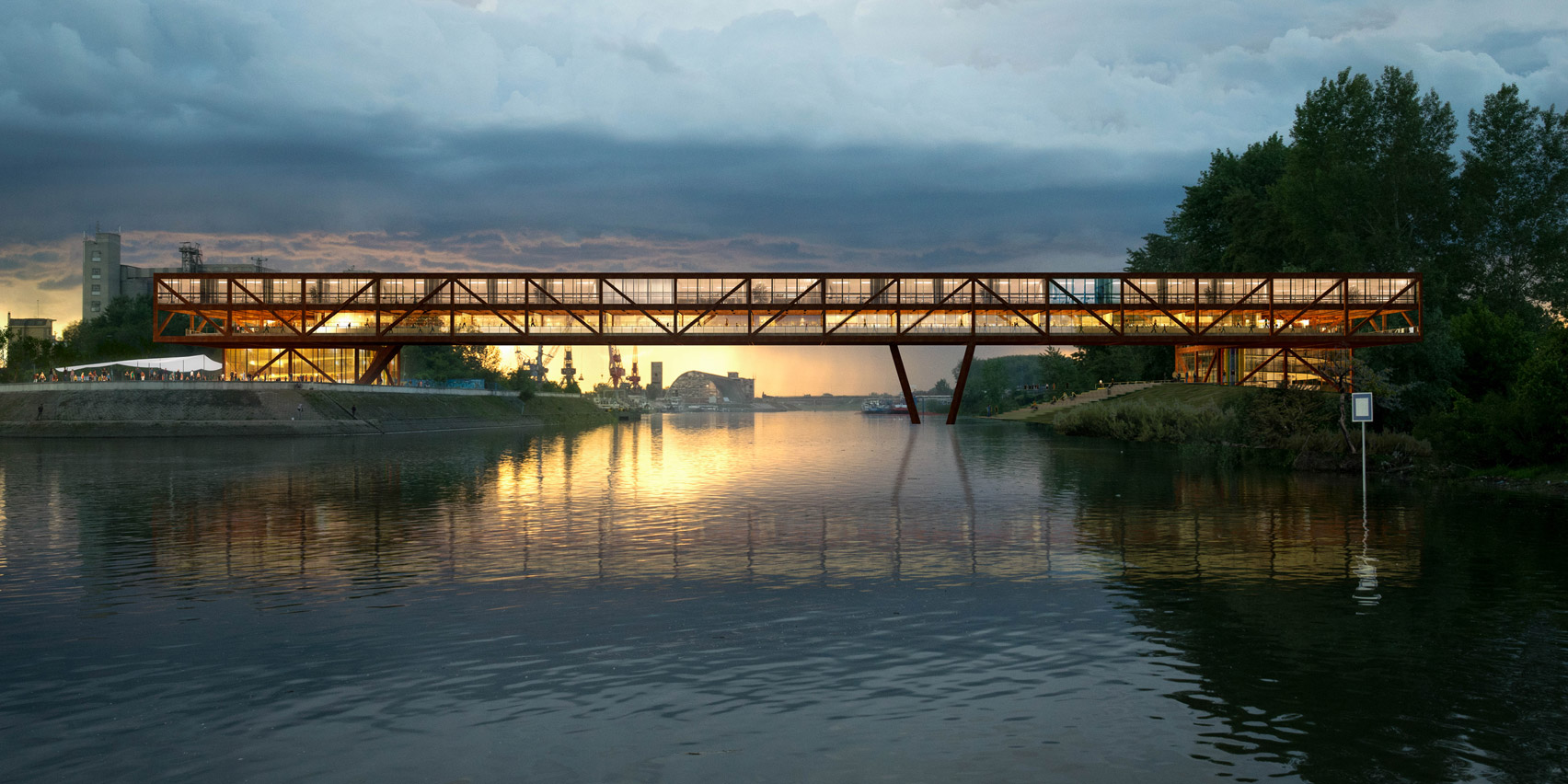 Snimanje dronom photo sky art Projekat ‘Senka na lakat’, most preko Dunava Novi Sad
